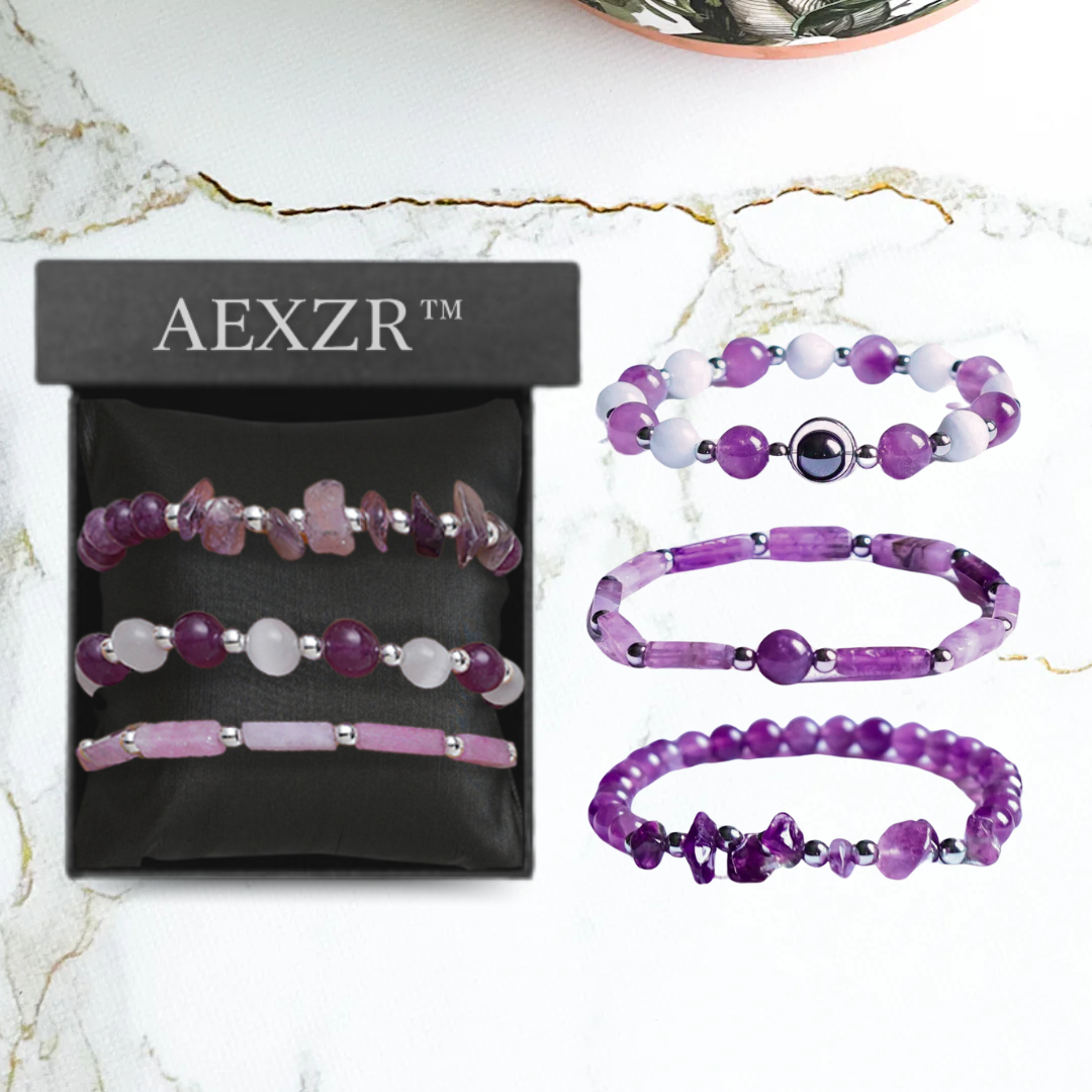 AEXZR™ Inner Peace & Balance Stone Bracelet Set (3pcs)