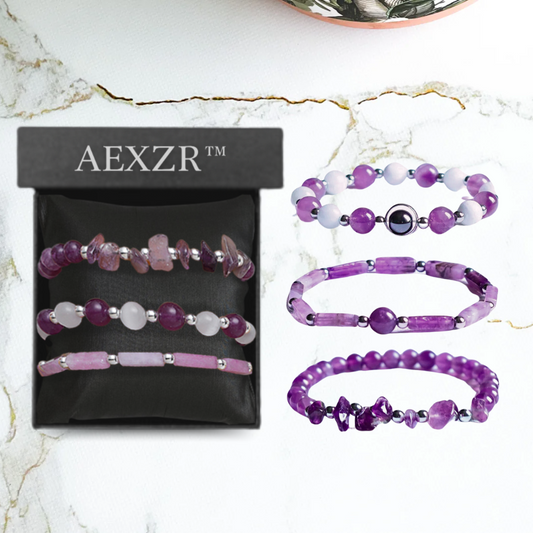 AEXZR™ Inner Peace & Balance Stone Bracelet Set (3pcs)